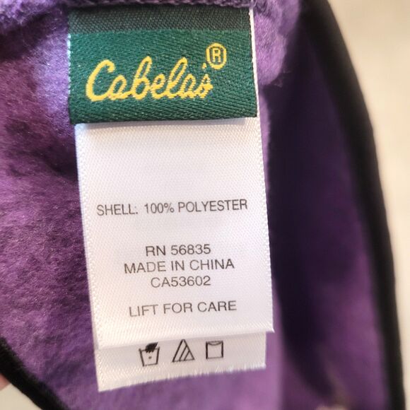 Cabelas Purple Fleece Adult Beanie Lightweight Hat One Size Outdoor Hunting - Picture 3 of 4